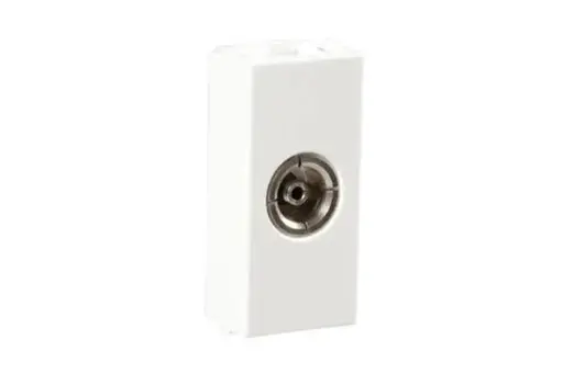 1M TV Socket Havells REO White